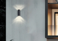 Lampu dinding luar ruangan LED tahan air cangkang kepala ganda E27 lampu taman modern sederhana